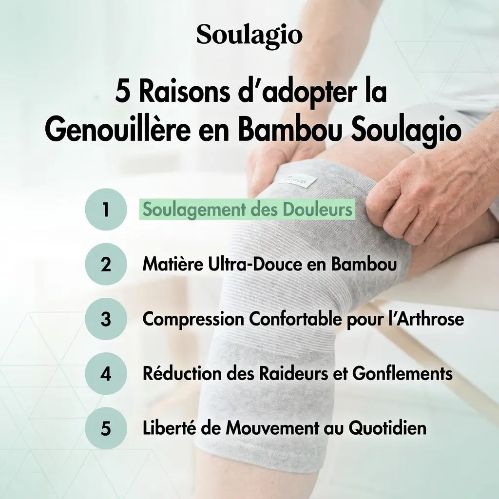 Soulagio : La genouillère en bambou choisie par des milliers de Français pour soulager les douleurs du genou